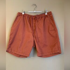 Weatherproof Drawstring Casual Shorts Mens Large Coral Inseam 7.5”
